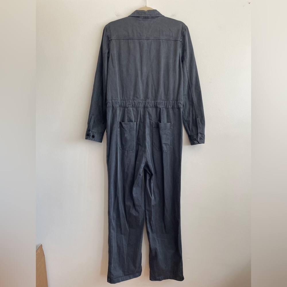 Outerknown Women Station Jumpsuit S Cotton Linen Blend Zip army utility coverall - Picture 3 of 16